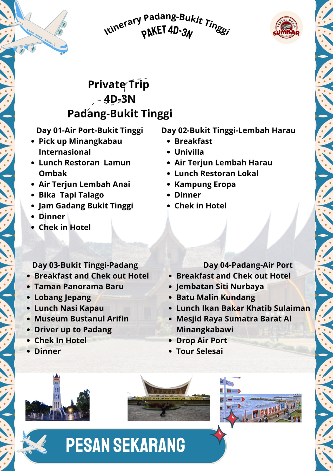 Itinerary Paket Wisata 3
