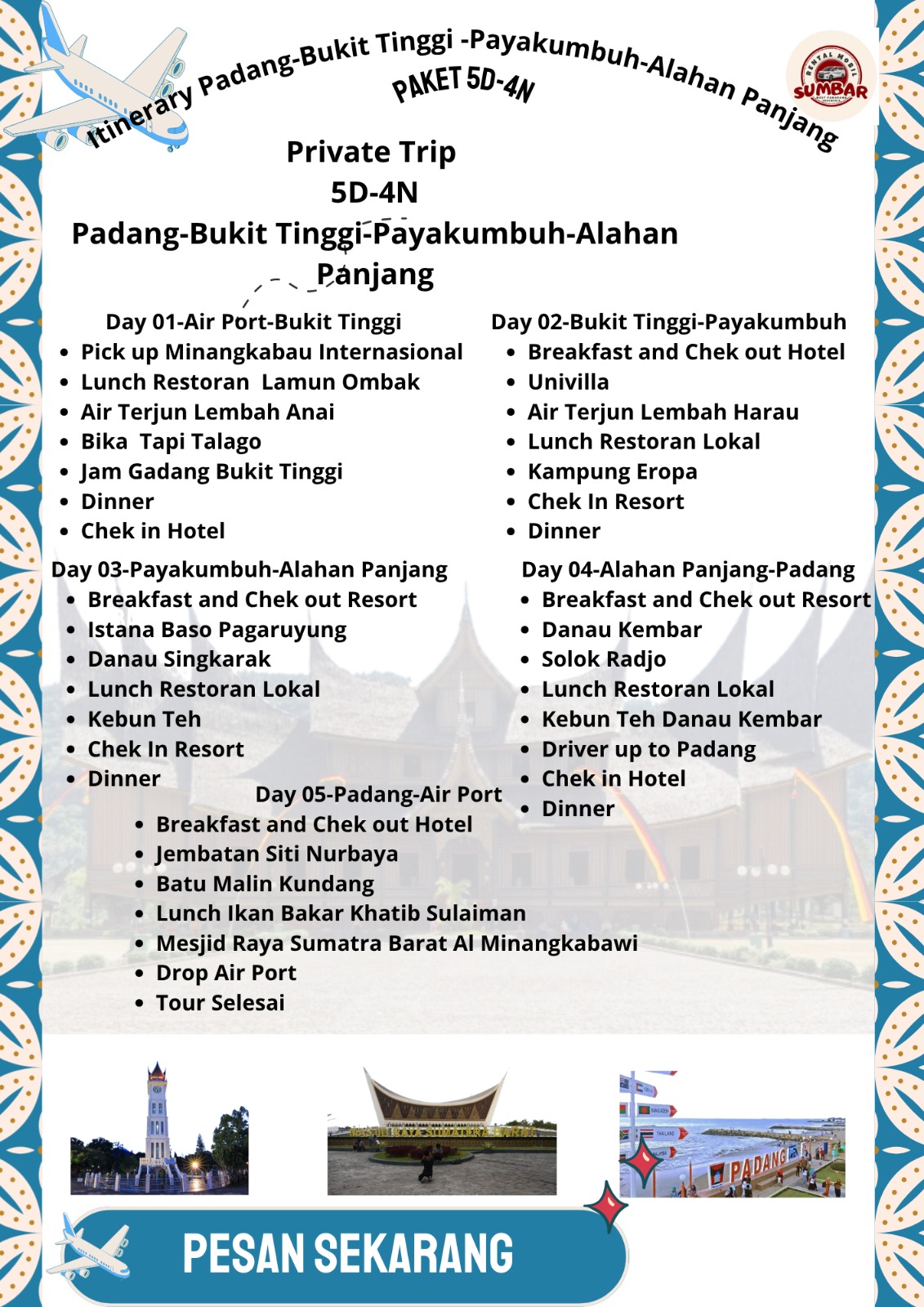 Itinerary Paket Wisata 5