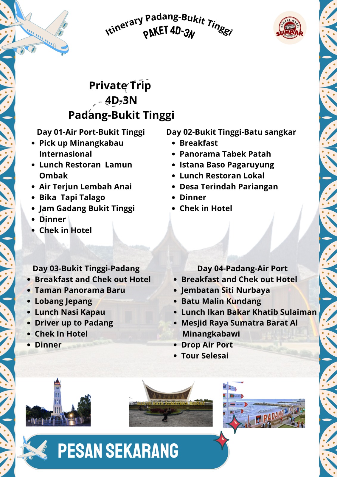 Itinerary Paket Wisata 8